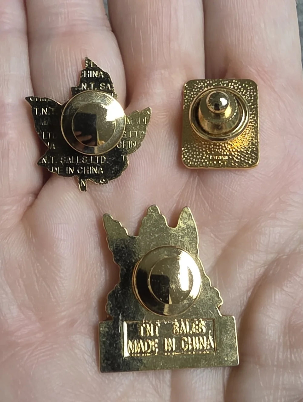 Trio of Nova Scotia, Canada Souvenir Lapel Pins